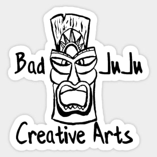 Bad JuJu Creative Arts white logo Sticker